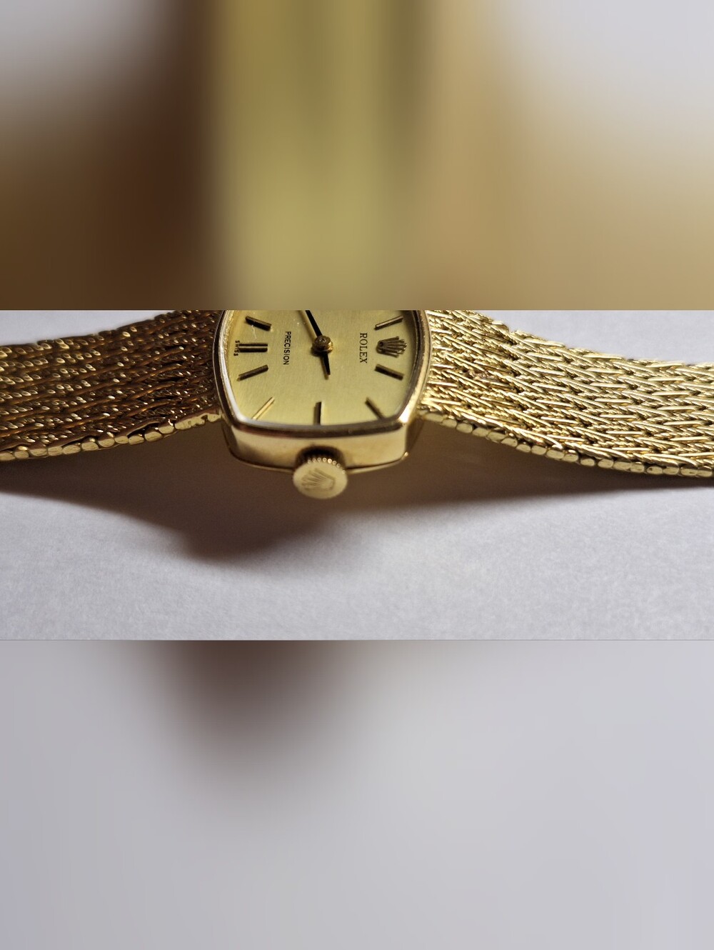 VINTAGE~ROLEX~LADIES DRESS WATCH~PRECISION~SOLID 18K YELLOW GOLD~GREAT CONDITION - Picture 12 of 16